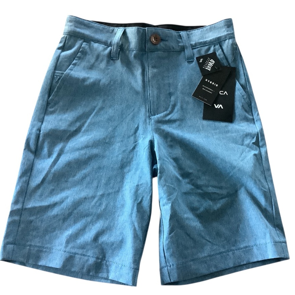 RVCA Hybrid 4 Way Performance Stretch Shorts Big Boy Size 24 Blue NWT